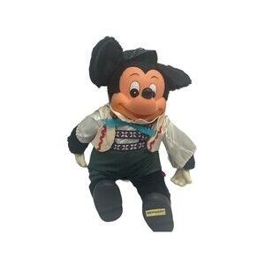 Vintage Germany Young Epoch Mickey Mouse Vintage Plush Stuffed Toy Very Rare 16"